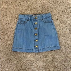 Denim mini skirt